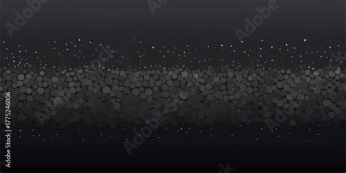 Night blue pattern of winter snowflakes and rain drops on the window with light reflection