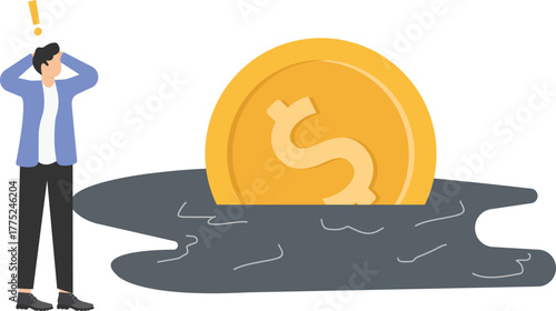 Frustrated, businessmen encounter problems and frustrations
