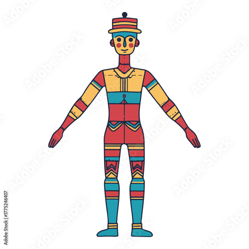 Carnival of the South of France, giant dolls, Europe, festival, celebration, vector, transparent background