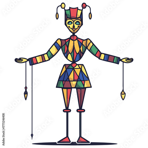 Carnival of the South of France, giant dolls, Europe, festival, celebration, vector, transparent background