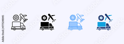 Logistic Icon Set Multiple Style Collection