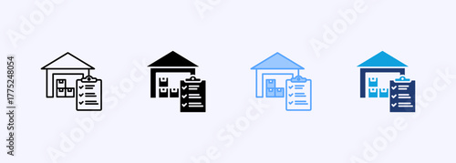 Inventory Icon Set Multiple Style Collection