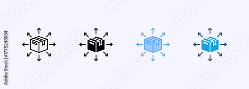 Distribution Icon Set Multiple Style Collection