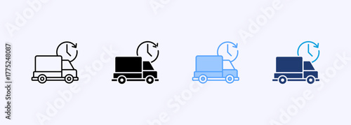 Transportation Icon Set Multiple Style Collection