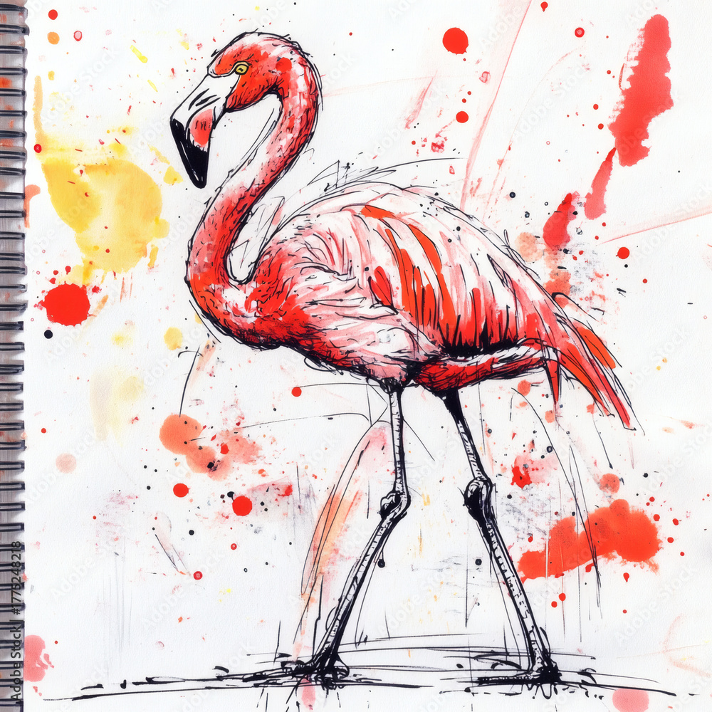 Obraz premium illustration of a flamingo
