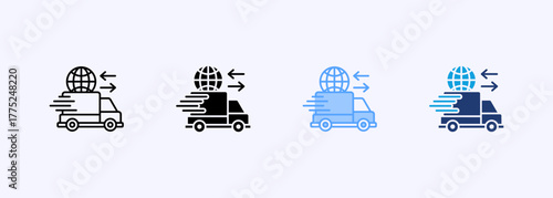 Import Export Icon Set Multiple Style Collection