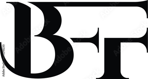 BFF abstract letters logo monogram