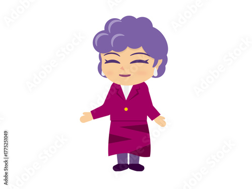 お金持ち風の上品な女性