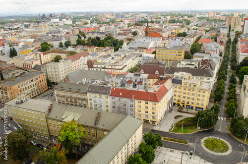Ostrawa z lotu ptaka, kraj morawsko-śląski, Czechy/Ostrava aerial view, Moravian-Silesian Land, Czechia