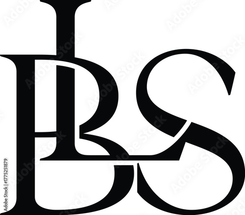 BLS abstract letters logo monogram