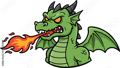 Dragon vector illustration, dragon icon, isolated on transparent background 