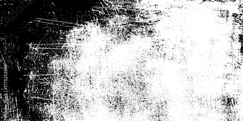 Grunge background of black and white. Abstract monochrome vintage surface of cracks, scuffs, chips, dust.. 