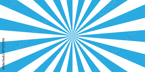 Vector sunray stripe background. Light sunburst glowing background. Sunburst pattern summer social banner. vector illustration pattern beam rays. Spiral radial striped backdrop design.	