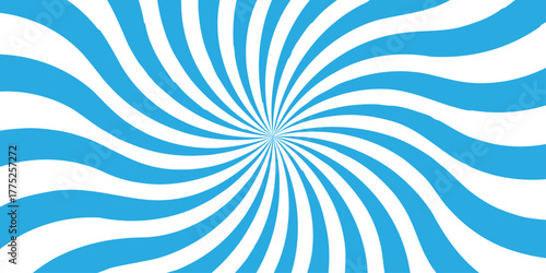 Vector sunray stripe background. Light sunburst glowing background. Sunburst pattern summer social banner. vector illustration pattern beam rays. Spiral radial striped backdrop design.	