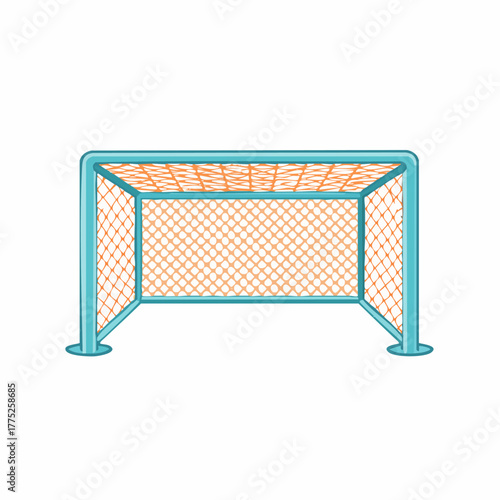 Soccer Goal - A Detailed View of the Net and Frame.