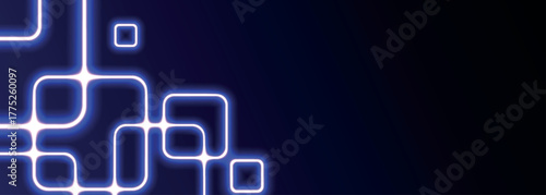 Dark blue gradient abstract background with connected glowing blue lines and dots. Modern and futuristic digital technology concept. Vector illustration VOL. 4