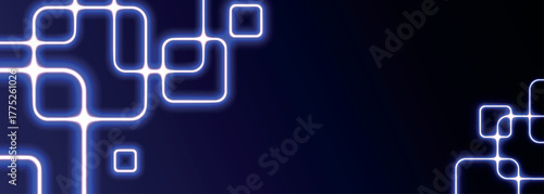 Dark blue gradient abstract background with connected glowing blue lines and dots. Modern and futuristic digital technology concept. Vector illustration VOL. 5