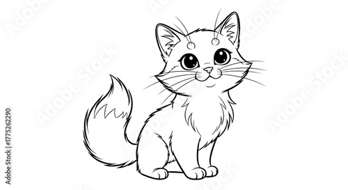 vector illustration of a cat