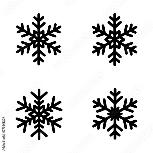 Snowflake icons Vector