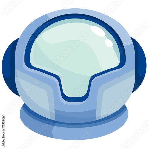 Astronaut Helmet Icons Collection: Sci-Fi Space Suit Visors Set