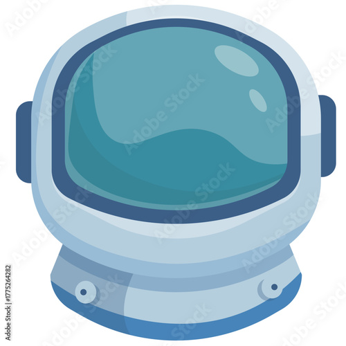 Astronaut Helmet Icons Collection: Sci-Fi Space Suit Visors Set