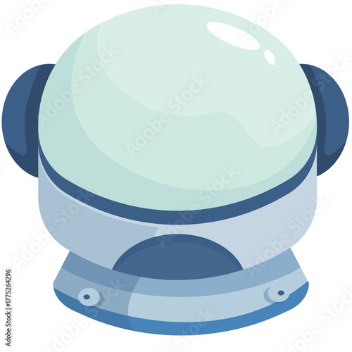 Astronaut Helmet Icons Collection: Sci-Fi Space Suit Visors Set