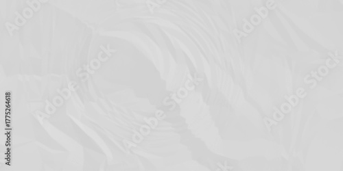 White crumpled paper creased grunge texture. Paper wrinkled surface glued paper poster background.