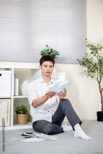 A man is stressed out because of financial problems.