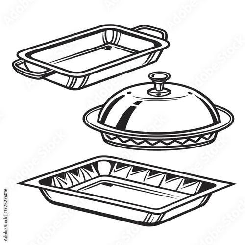 Elegant serving dishes