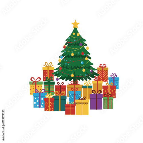 Christmas Tree And Gifts
