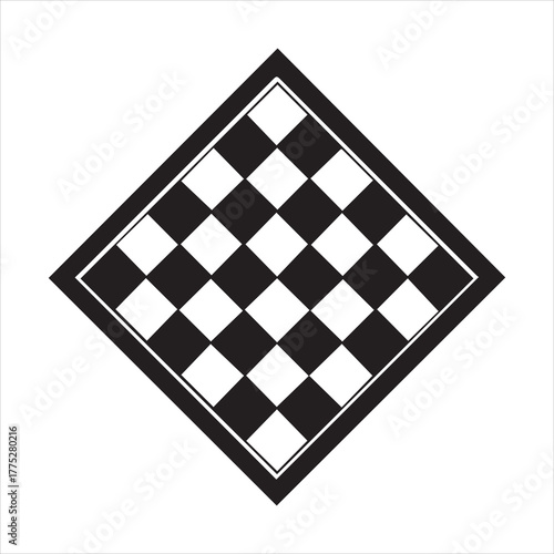 silhouette vector of square chessboard