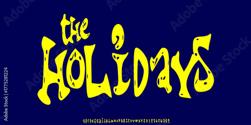 Alphabet Original Handwritten Art Work Font With Rough Texture, Grunge style, Uppercase, Design for urban,movie,film,sport,clothing,band music.Vector illustration