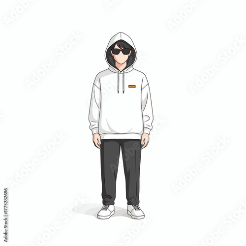 Vector Character with White Clean Background