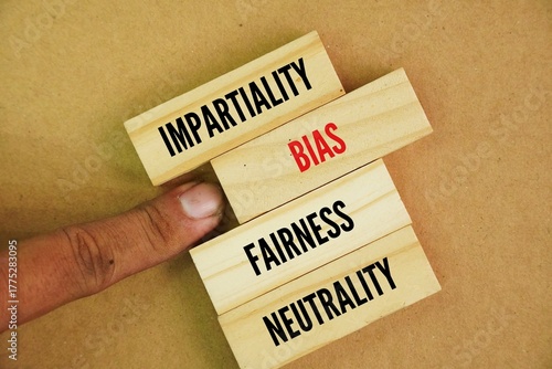 Cuadro en lienzo Opposite words for BIAS are Fairness, Neutrality and Impartiality