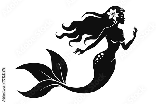 Vector tattoo illustration of a black wolf and lion tribal logo design