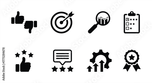 Evaluation and Feedback Icon Set
