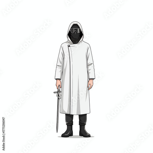 Vector Character with White Clean Background