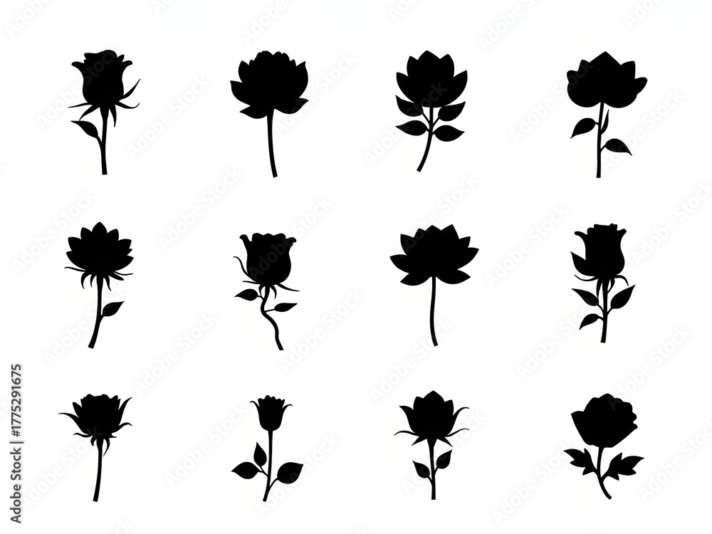 Obraz premium Stationery‑Ready Silhouettes