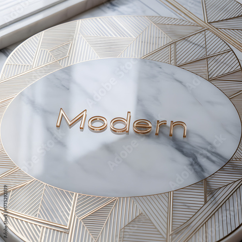 Luxury marble surface with engraved gold lines — sophisticated minimalist pattern.