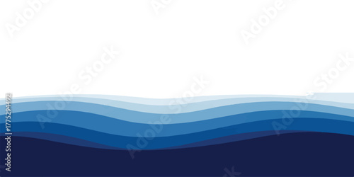 Abstract blue wave background layered wavy pattern in different shades of blue perfect for website headers and graphic design