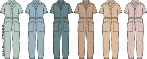 Variations of Jumpsuits in Different Shades A Fashionable and Functional Apparel Collection