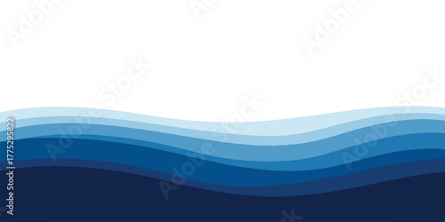 Abstract blue wave background layered vector illustration with gradient effect perfect for website headers and design templates