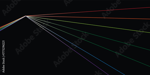 multi-colored threads for sewing in the form of a rainbow pass through an antique needle on a black background close-up