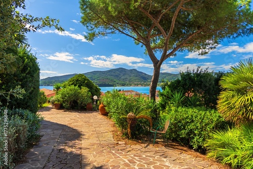 Portoferraio, Elba, Toscana, Italy, Europe - 26 September 2025, path in the park