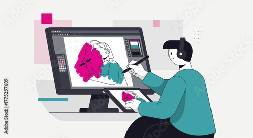 Digitally Crafting An Illustration: Creative Process Using Modern Technology and Tools