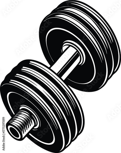 Dumbbell curl icon, realistic, high-resolution.
