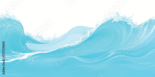 Blue ocean waves illustration a vector design of sea water perfect for backgrounds and summer themes