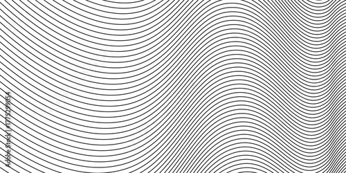 Horizontal line pattern. From thin line to thick. Parallel stripe. Black streak on white background. Straight gradation stripes. Abstract geometric patern.