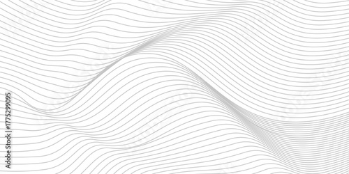 Horizontal line pattern. From thin line to thick. Parallel stripe. Black streak on white background. Straight gradation stripes. Abstract geometric patern.