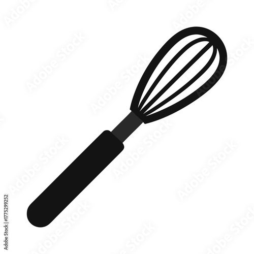 A simple egg whisk on transparent background